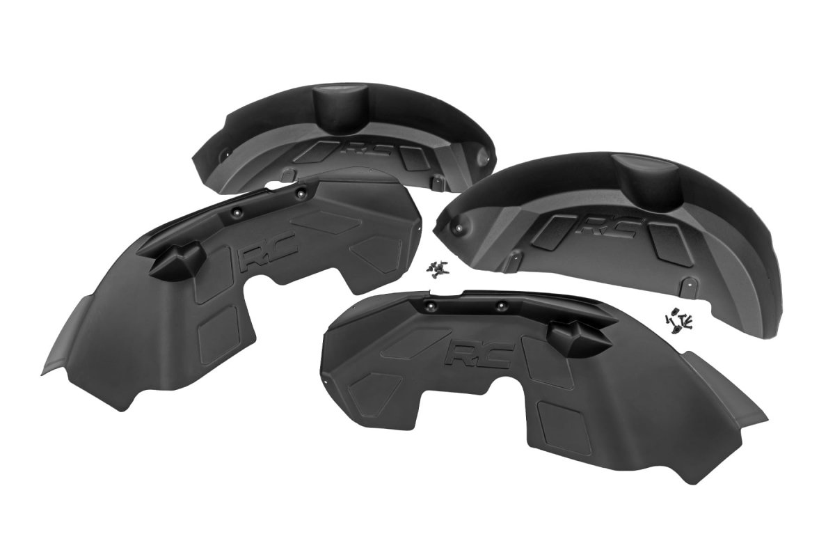 Jeep Wrangler Unlimited Wheel Well Liners - Front & Rear - Rough Country - Black - '07-'18